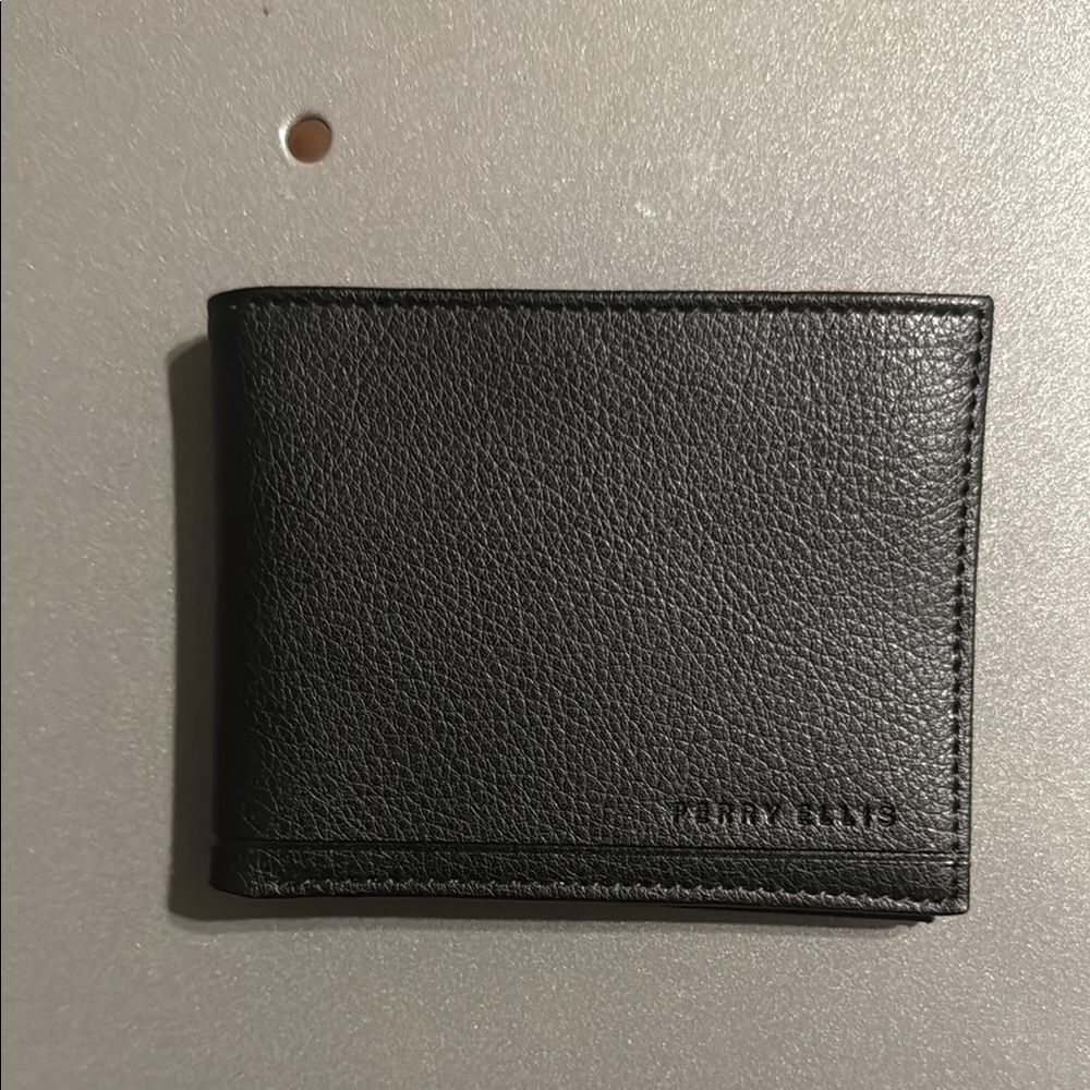 Perry Ellis Black Textured Wallet